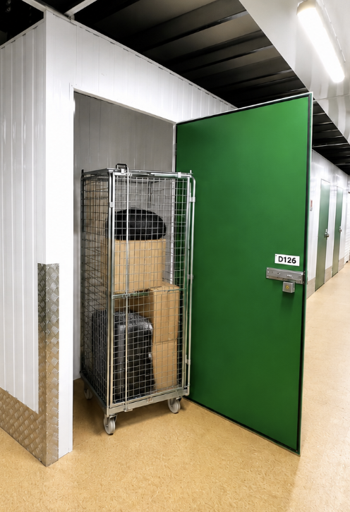 Box de stockage Bien Sûr avec porte ouverte